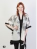 Black And White Paisley Embroidery Kimono